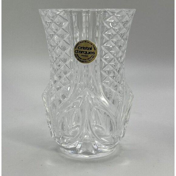 Crystal Violet Vases Mini Flower Vases 24% Lead Crystal Cristal D'Arques - Picture 3 of 7